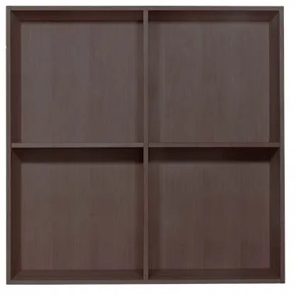 Estantería Kidi - Roble macizo con unión de dedos - Ahumado oscuro - 34 cm