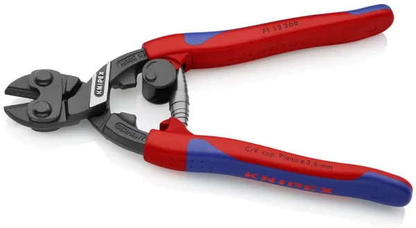 Knipex CoBolt�ae Cortador de pernos compacto negro atramentado, con mango delgado de componentes múltiples 200 mm