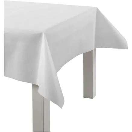 Mantel de tela imitada, blanco, A: 125 cm, 70 g, 10 m/ 1 rl.