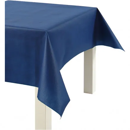Mantel de tela imitada, azul oscuro, A: 125 cm, 70 g, 10 m/ 1 rl.