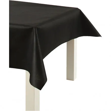 Mantel de tela imitada, negro, A: 125 cm, 70 g, 10 m/ 1 rl.