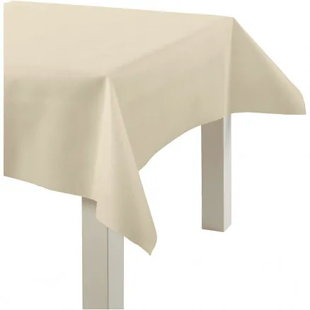 Mantel de tela imitada, crema, A: 125 cm, 70 g, 10 m/ 1 rl.