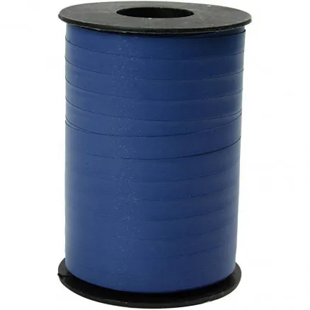 Cinta de regalo, azul, A: 10 mm, mate, 250 m/ 1 rollo.