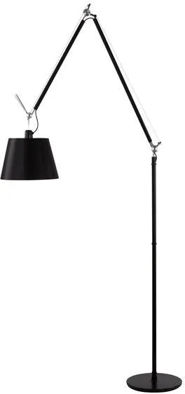 Lámpara de pie Artemide Tolomeo Mega negra con pantalla de 32 cm