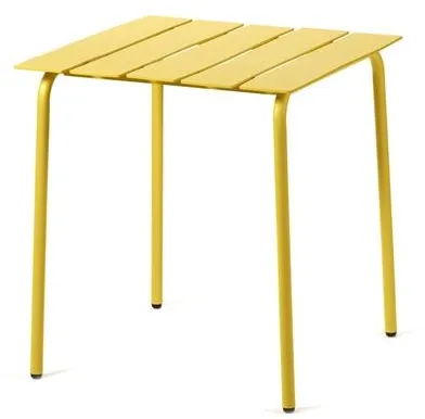 Valerie Objects Aligned Outdoor Table 70x70 Yellow
