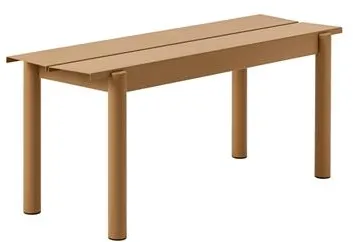 Banco Muuto Linear Steel Naranja Quemado 110 X 34 cm