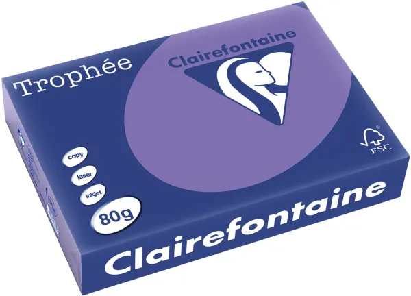 Q-connect Trophee papel de copia A4 80g violeta fuerte 500 hojas