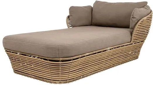 Cane-Line Basket daybed - Estructura natural incl. cojín