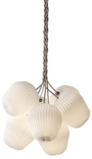 Le Klint THE BOUQUET Lámpara de araña mediana con 7 pantallas de papel