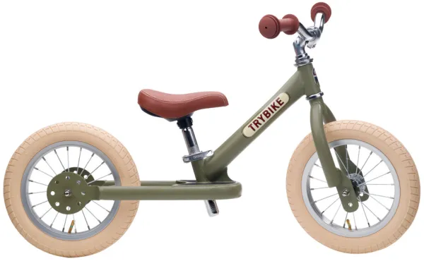 Bicicleta de equilibrio, de 2 ruedas, verde vintage