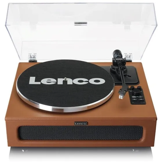Lenco LS-430BK - Tocadiscos con 4 altavoces integrados - Marrón - Tocadiscos Marrón