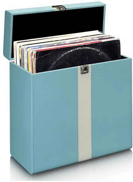 Lenco TTA-300BUWH - Maleta de almacenamiento de discos - Tocadiscos azul