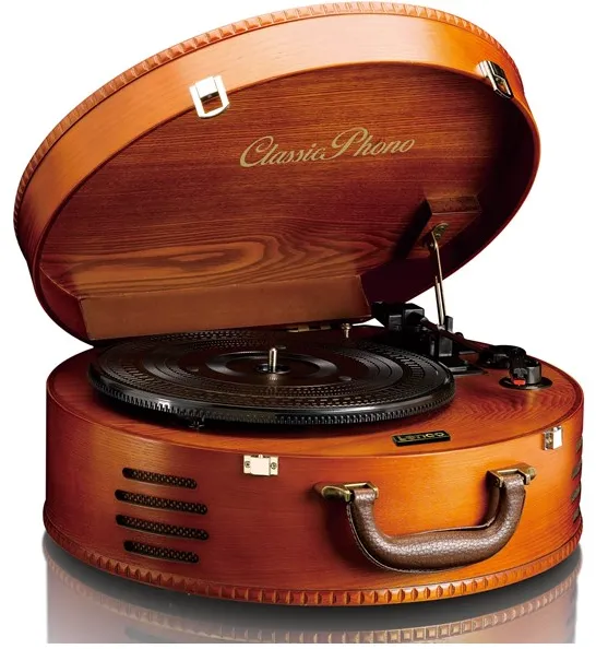 CLASSIC PHONO TT-34 - Tocadiscos de madera con conexión USB - Tocadiscos marrón