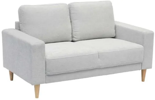 Homeville Cambridge sofá de 2 plazas de tela gris claro 143x80x82cm