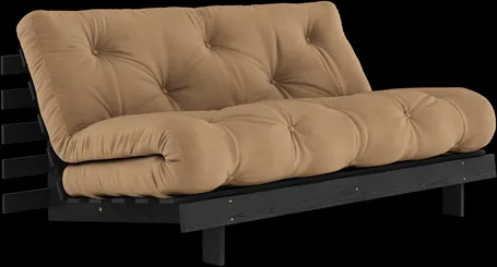 Karup Design Roots Sofá Cama con Colchón Roots 160x200 Moca/Negro Lacado
