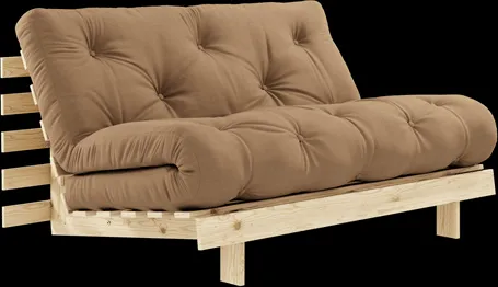 Karup Design Roots Sofá cama con colchón 140x200 755 Mocca/Pino