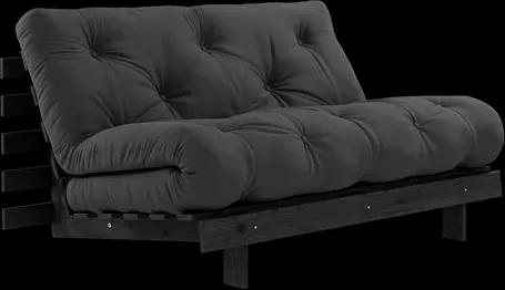Karup Design Roots Sofá cama con colchón Roots 140x200 Gris oscuro/Lacado negro