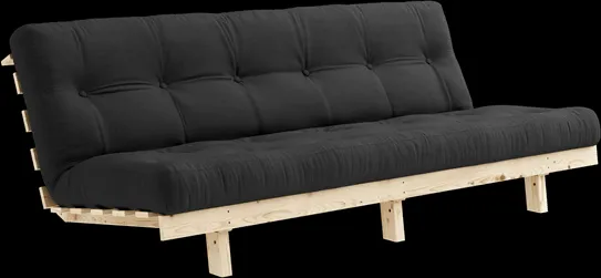 Karup Design Lean Sofá cama con colchón Alpha 130x200 Gris oscuro/Raw