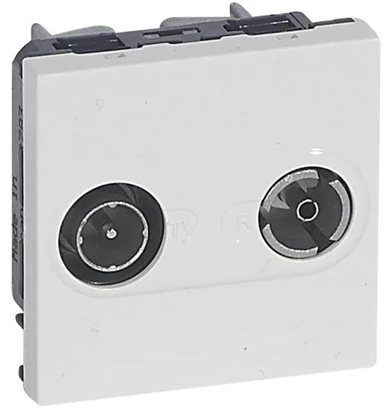Legrand toma de TV-R macho/hembra 9,52MM blanco