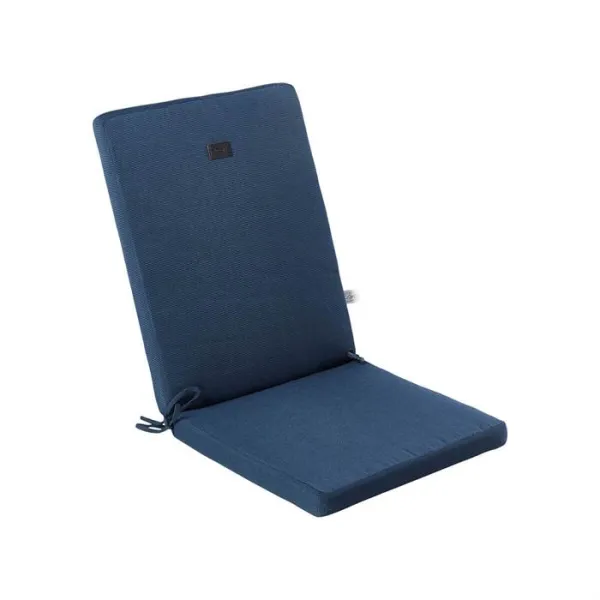 Cojín de asiento/respaldo para silla plegable - Azul