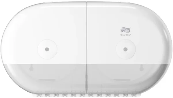 Tork SmartOne T9 Twin, dispensador de papel higiénico, blanco