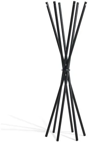 Møbel Copenhagen Coat Perchero de Fresno Lacado Negro/Satinado Negro