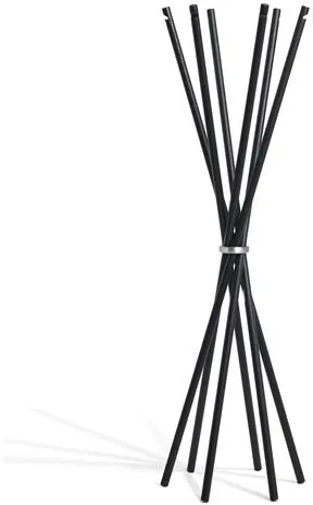 Møbel Copenhagen Coat Perchero de Fresno Lacado Negro/Aluminio Pulido